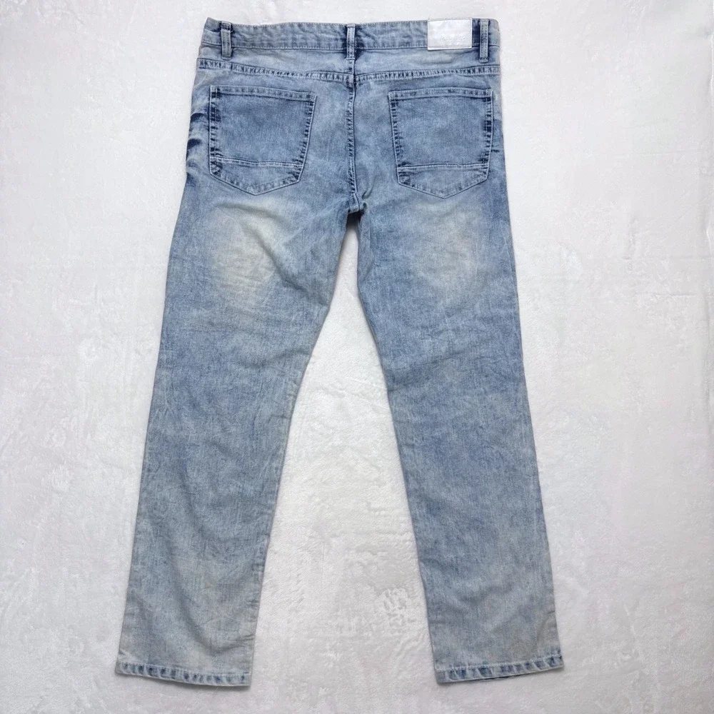 Southpole Jeans Mens‎ 36x30 Skinny Fit Moto Distressed Stretch Denim Y2K